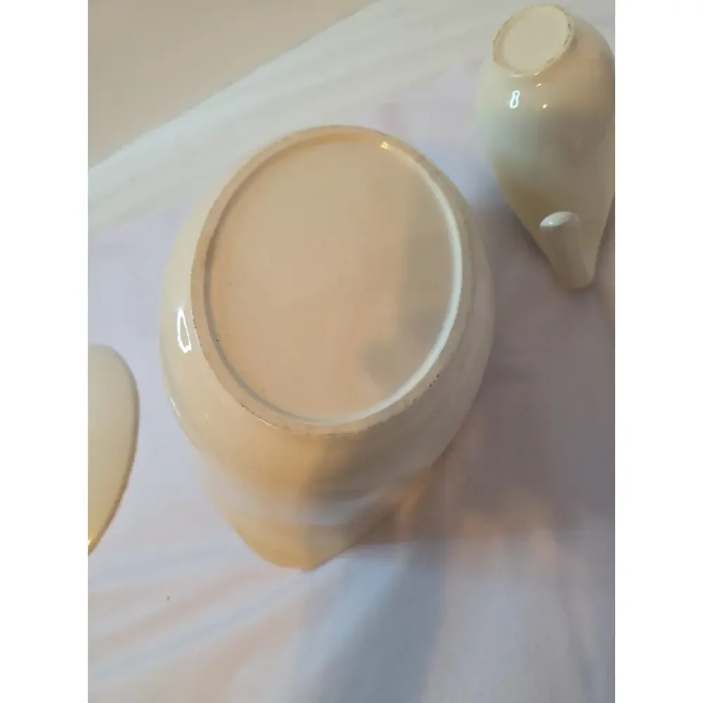 Vintage Mid Century Modern Taylor Smith Autumn Harvest Covered Casserole & Gravy